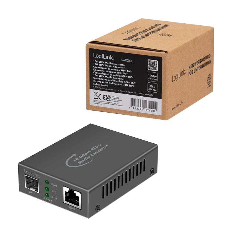 LogiLink NMC003 network media converter 10000 Mbit/s Black – image 7