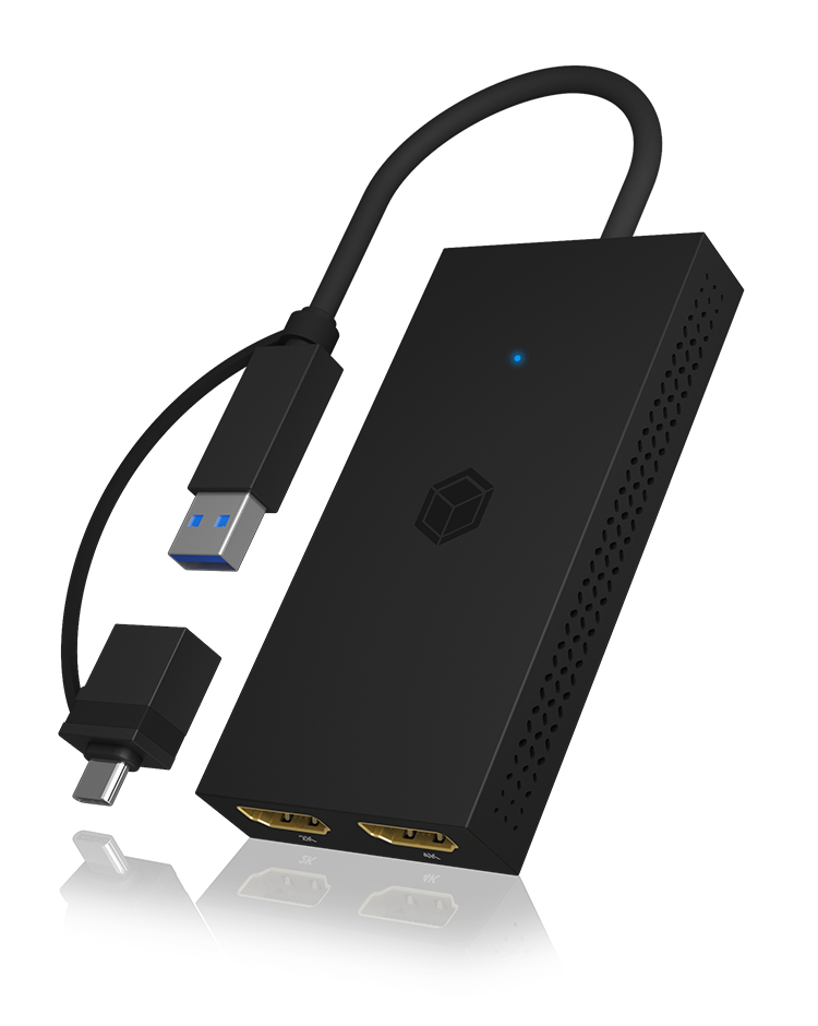 ICY BOX Mobile USB to Dual HDMI Splitter – image 3