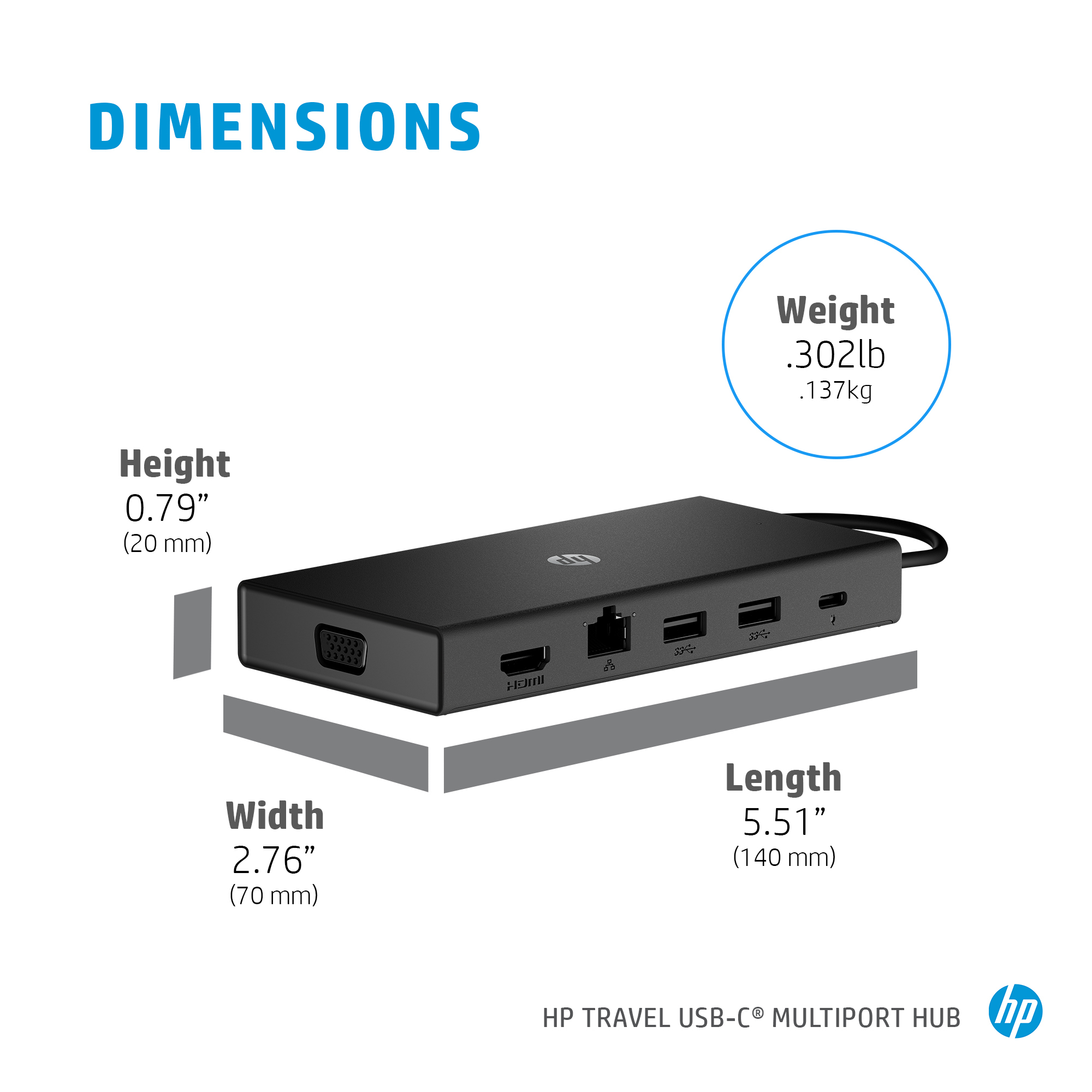 HP Travel USB C Multi Port Hub – image 6