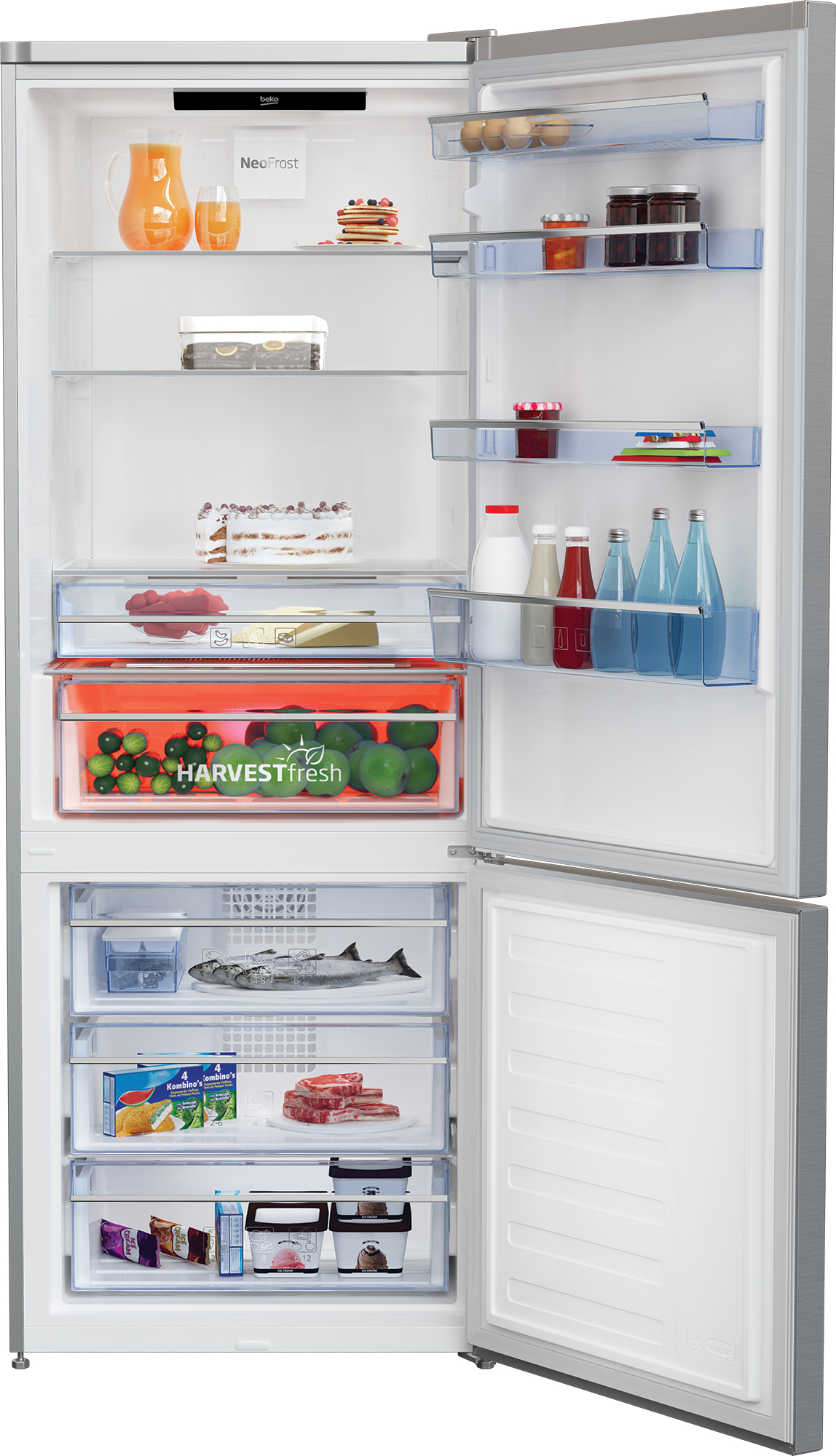 Beko RCNE560E50ZXPN fridge-freezer Freestanding – image 4