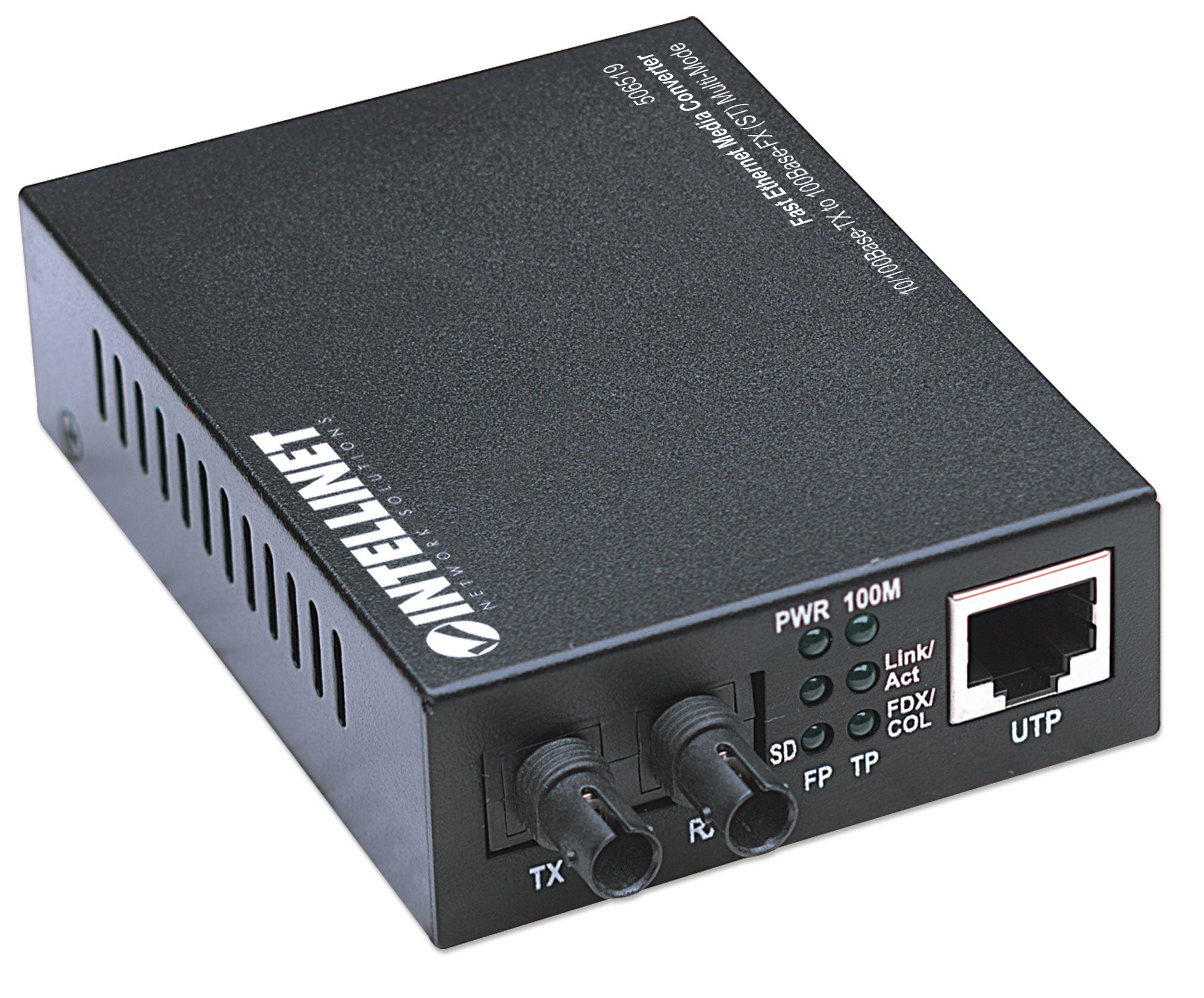 Intellinet Fast Ethernet Media Converter, 10/100Base-Tx to 100Base-Fx (ST) Multi-Mode, 2 km (1.24 mi) – image 2