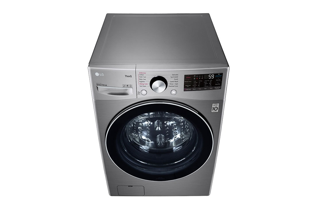 LG F15L9DGD washer dryer Freestanding Front-load Silver, Stainless steel – image 9