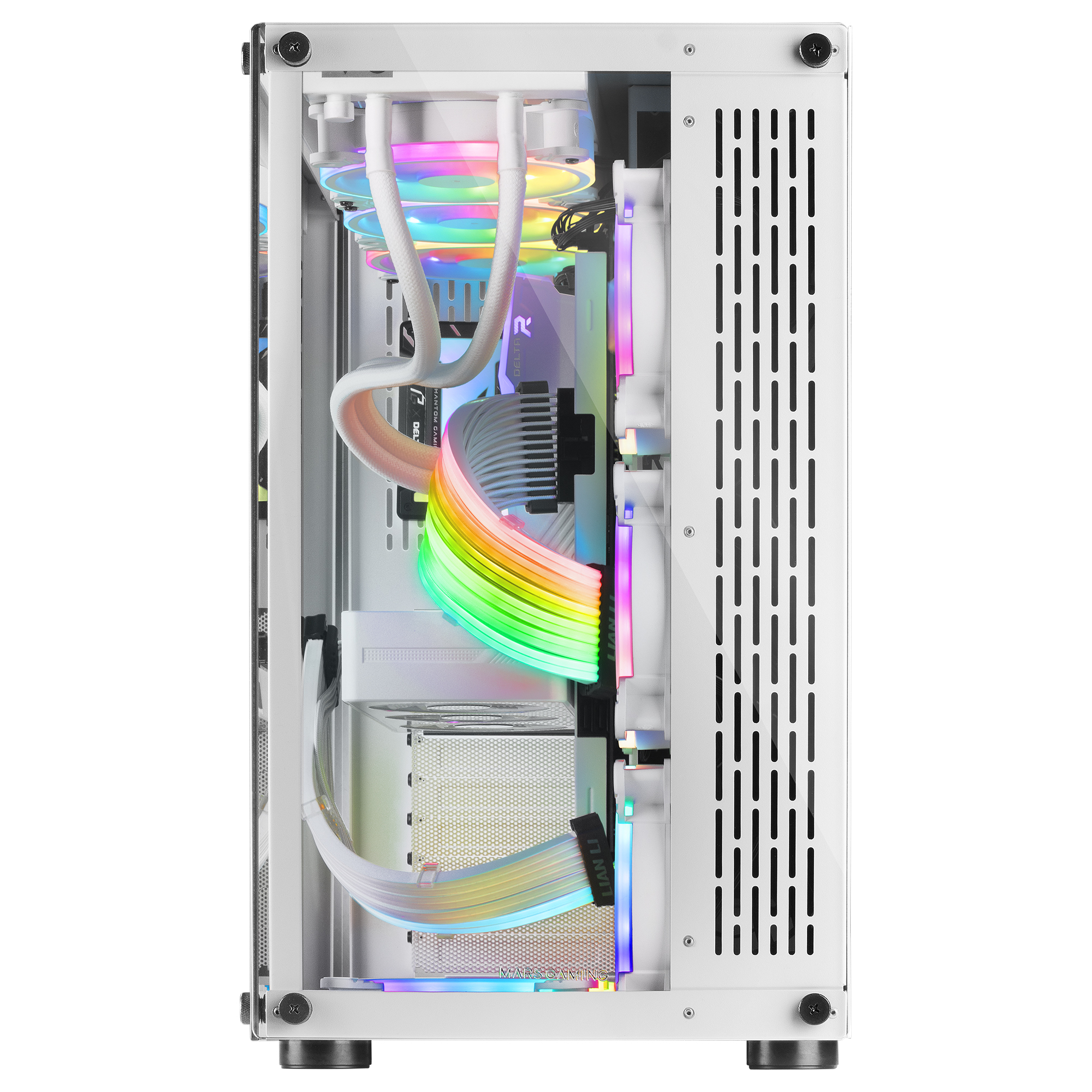 Mars Gaming MCVW PC Case XXL ATX Dual Window Tempered Glass White – image 2