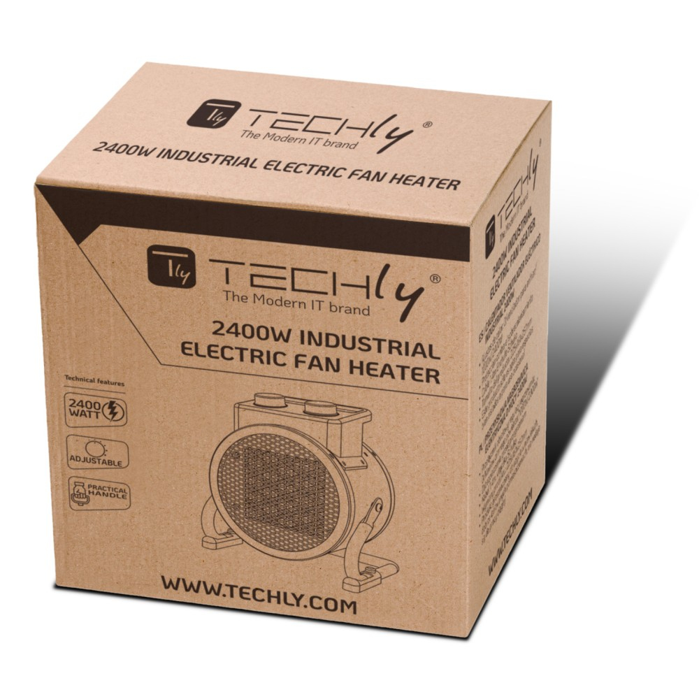 Techly IC-HEAT002 electric space heater Indoor & outdoor Black, Red – image 2