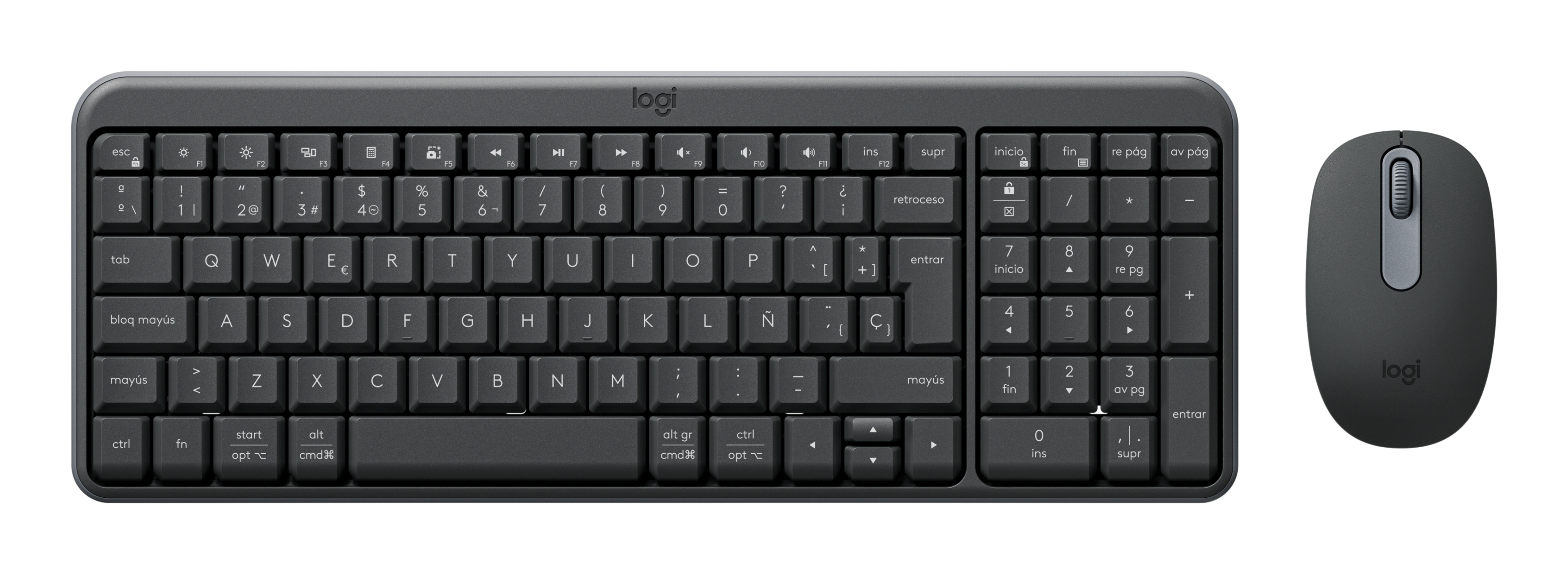 TECLADO Y MOUSE LOGITECH MK250 COMPACTO BLUETOOTH (ESPAÑOL) BLANCO