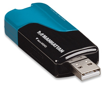 Manhattan 101707 card reader USB 2.0 Black, Blue – image 2