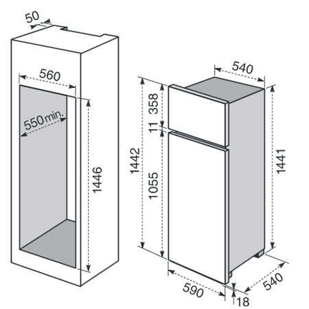 Electrolux FI251/2TS fridge-freezer Built-in – image 2
