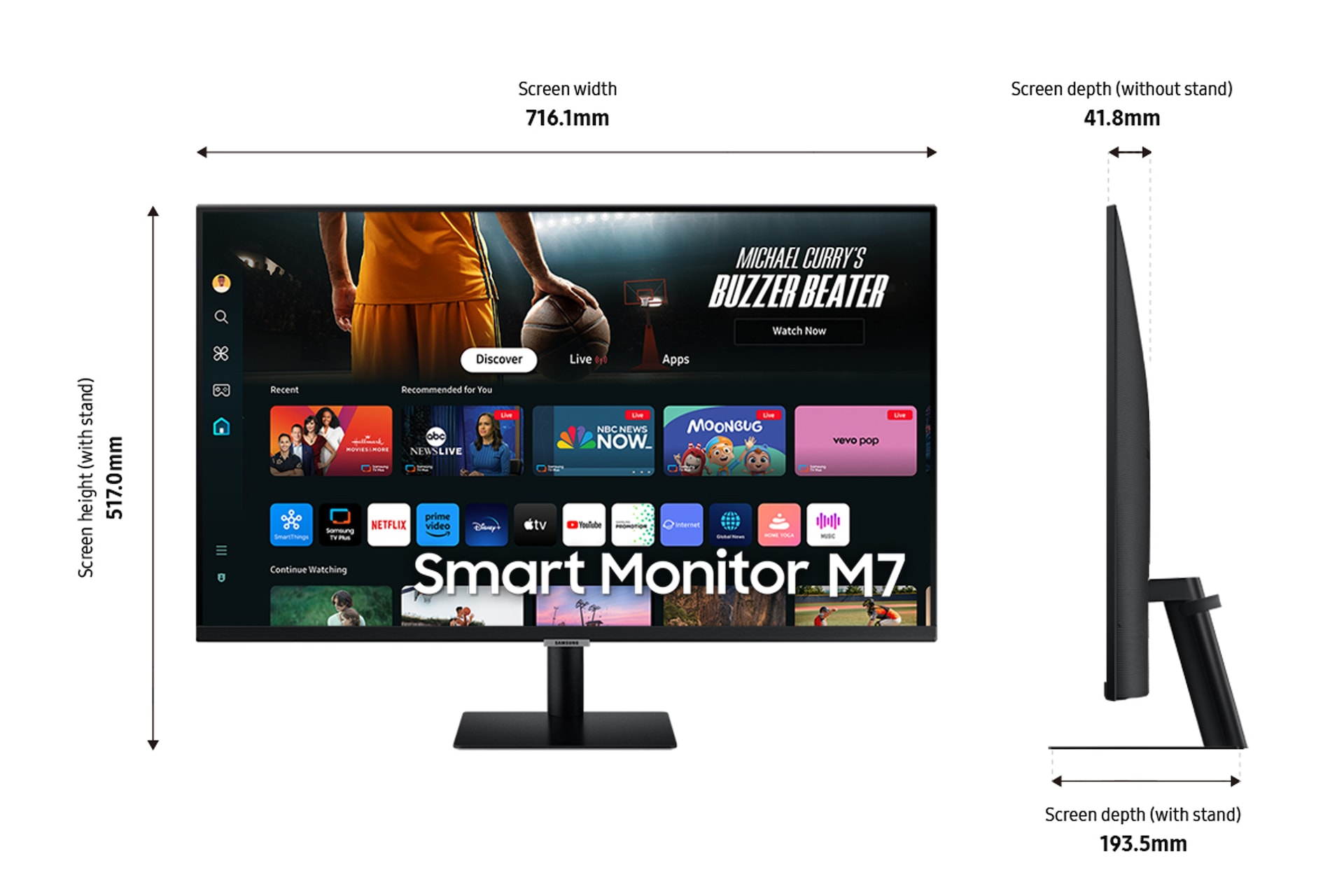 Samsung 32" M70D UHD Smart Monitor with Speakers and a Remote – image 5