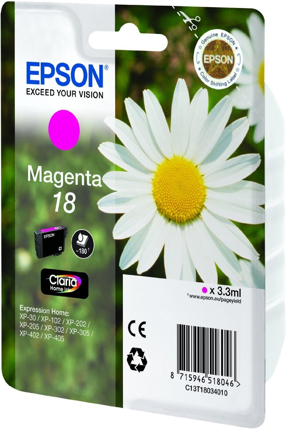 Epson Daisy Singlepack Magenta 18 Claria Home Ink – image 2