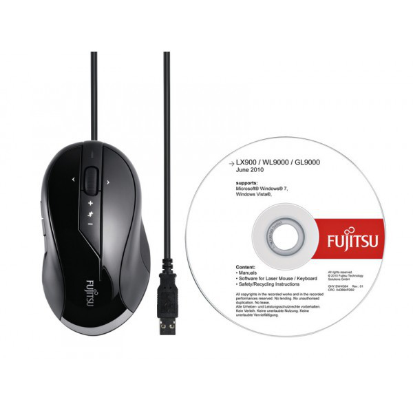 Fujitsu GL9000 mouse Right-hand USB Type-A Laser 1600 DPI – image 2