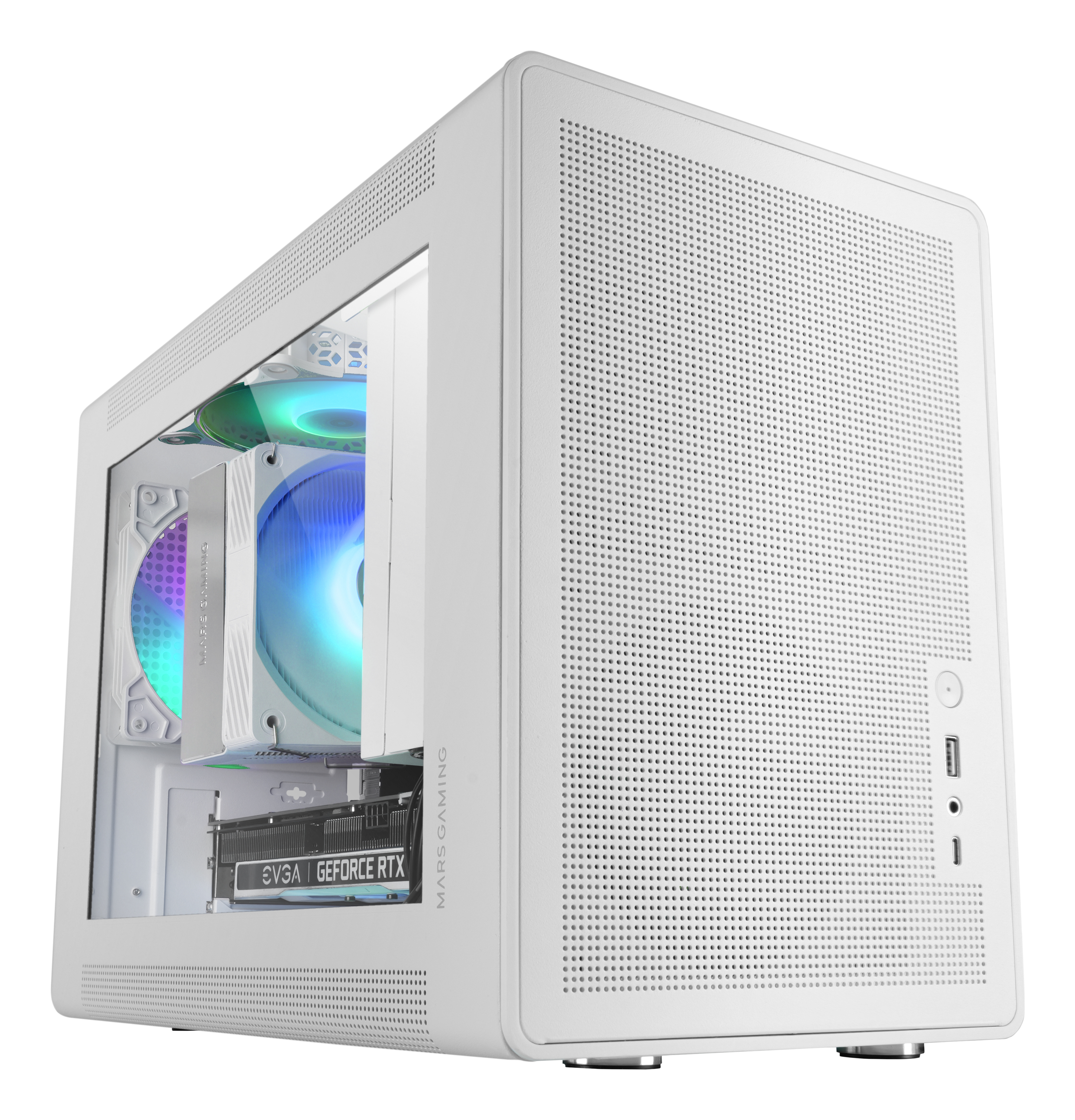 Mars Gaming MC-XPSW Mini Tower White image 2