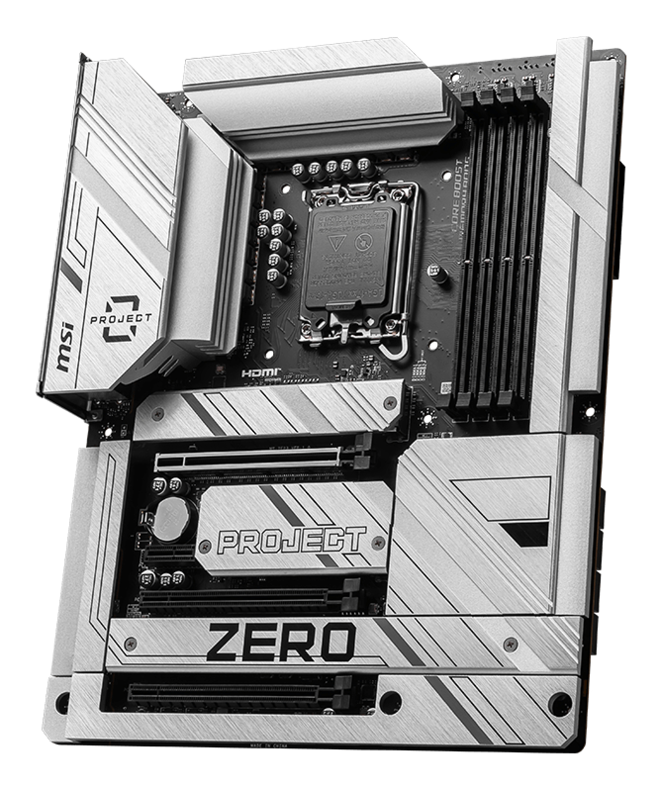 Tarjeta Madre MSI Z790 PROJECT ZERO - Socket 1700 - 4x DDR5 - 4800/5800(OC)/7200+(OC) - HDMI - DisplayPort - USB 2.0 - ATX - Z790 PROJECT ZERO