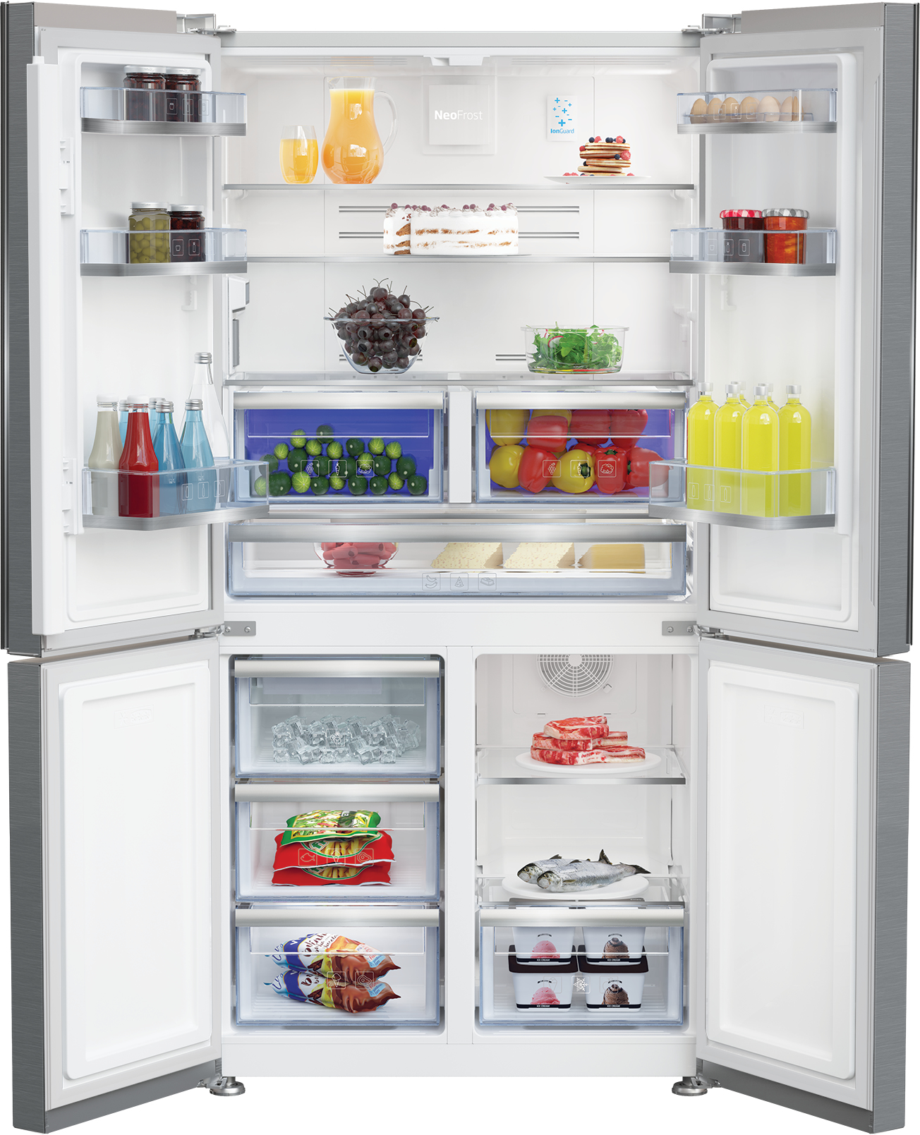 Beko MN1436224DPS Freestanding American Style Fridge Freezer with MultiZone® – image 3