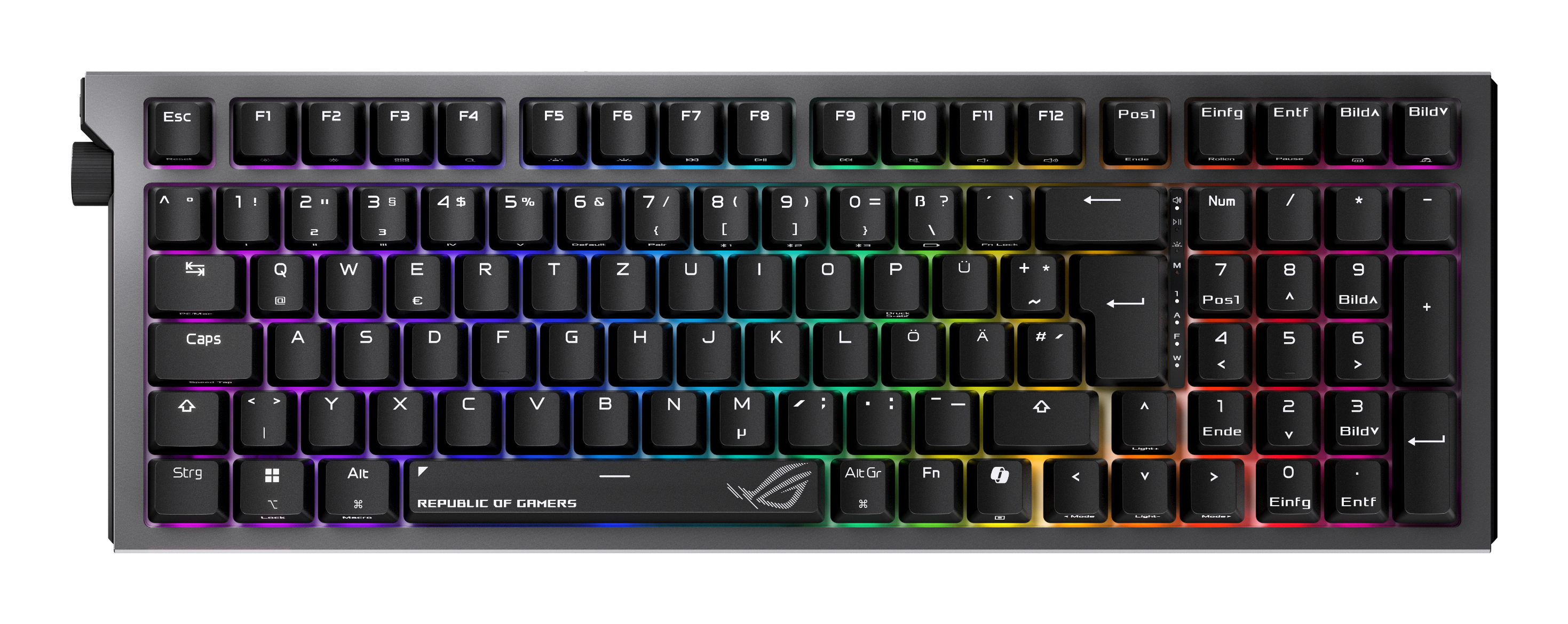 ASUS ROG Strix Morph 96 Wireless keyboard Gaming USB + RF Wireless + Bluetooth QWERTZ German Black