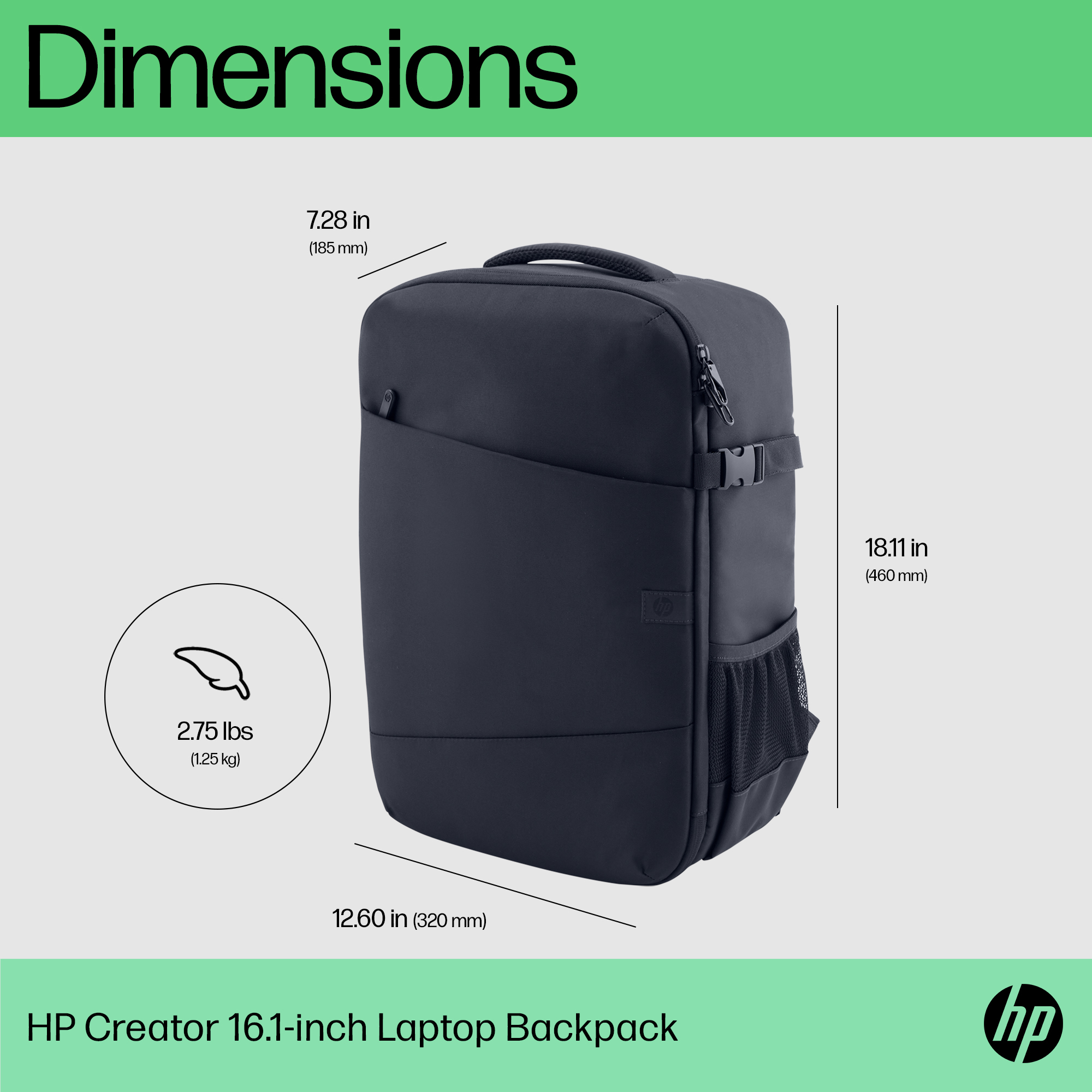 HP Creator 16.1 Dark NavyLaptop Backpack – image 7