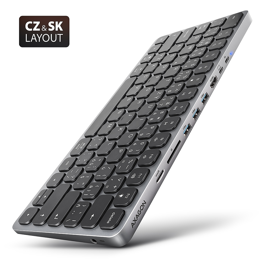 Axagon HMC-KB Wired Aluminium, Black – image 2