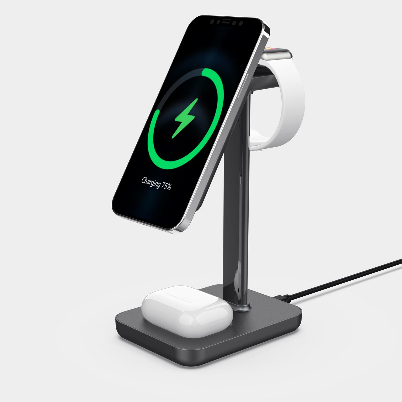 eSTUFF ES638201 mobile device charger Smartphone Aluminium AC Wireless charging Fast charging Indoor
