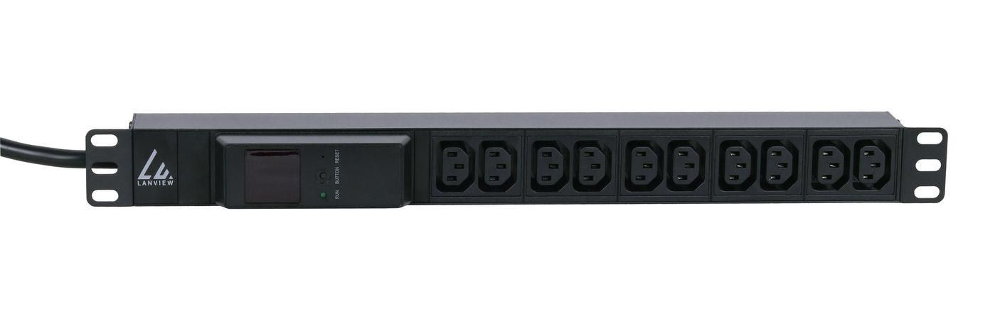 Lanview LVR261877 power distribution unit (PDU) 10 AC outlet(s) 1U Black – image 2