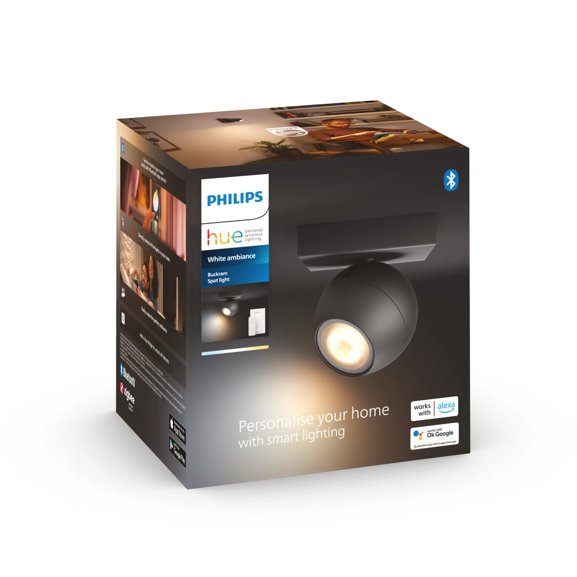 Philips by Signify Philips Hue White ambience Buckram single spotlight – image 3