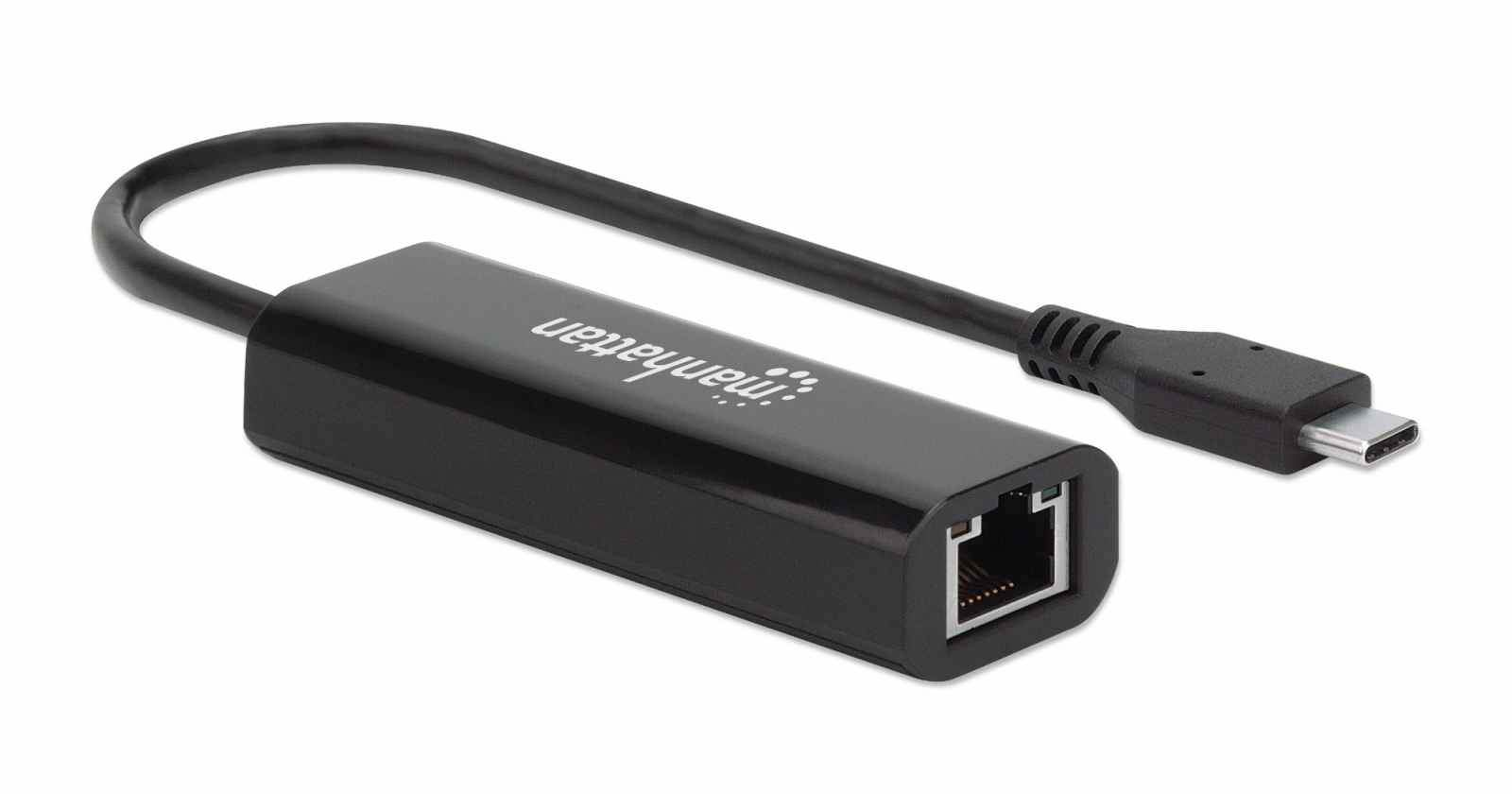 Manhattan USB-C to 2.5GBASE-T Gigabit (10/100/1000 Mbps & 2.5 Gbps) RJ45 Network Adapter, Multi-Gigabit Ethernet, Black, Three Year Warranty, Equivalent to US2G – image 3