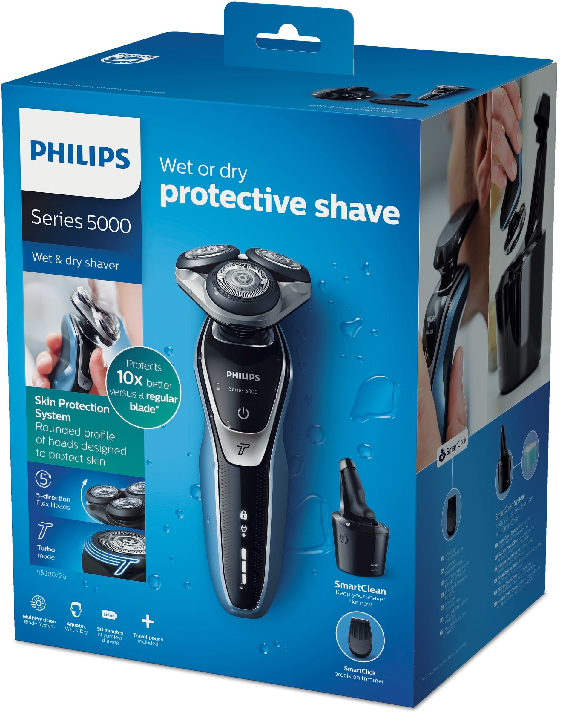 Philips SHAVER Series 5000 Wet and dry electric shaver S5380/26 – image 3