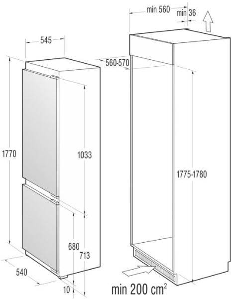 Gorenje NRKI-ORA-L fridge-freezer Built-in – image 2