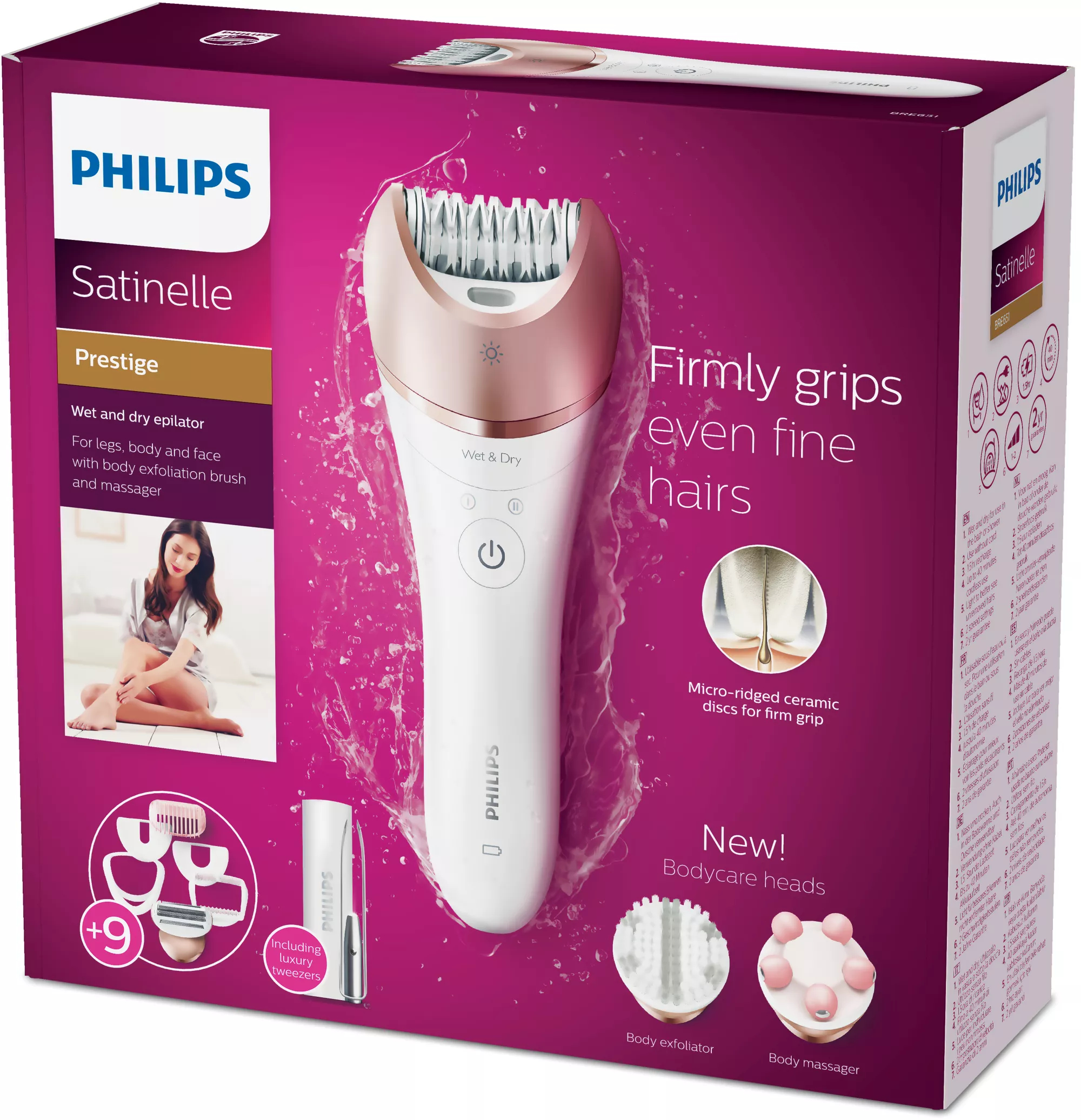 Philips Satinelle Prestige For legs, body and face Wet and Dry epilator – image 2