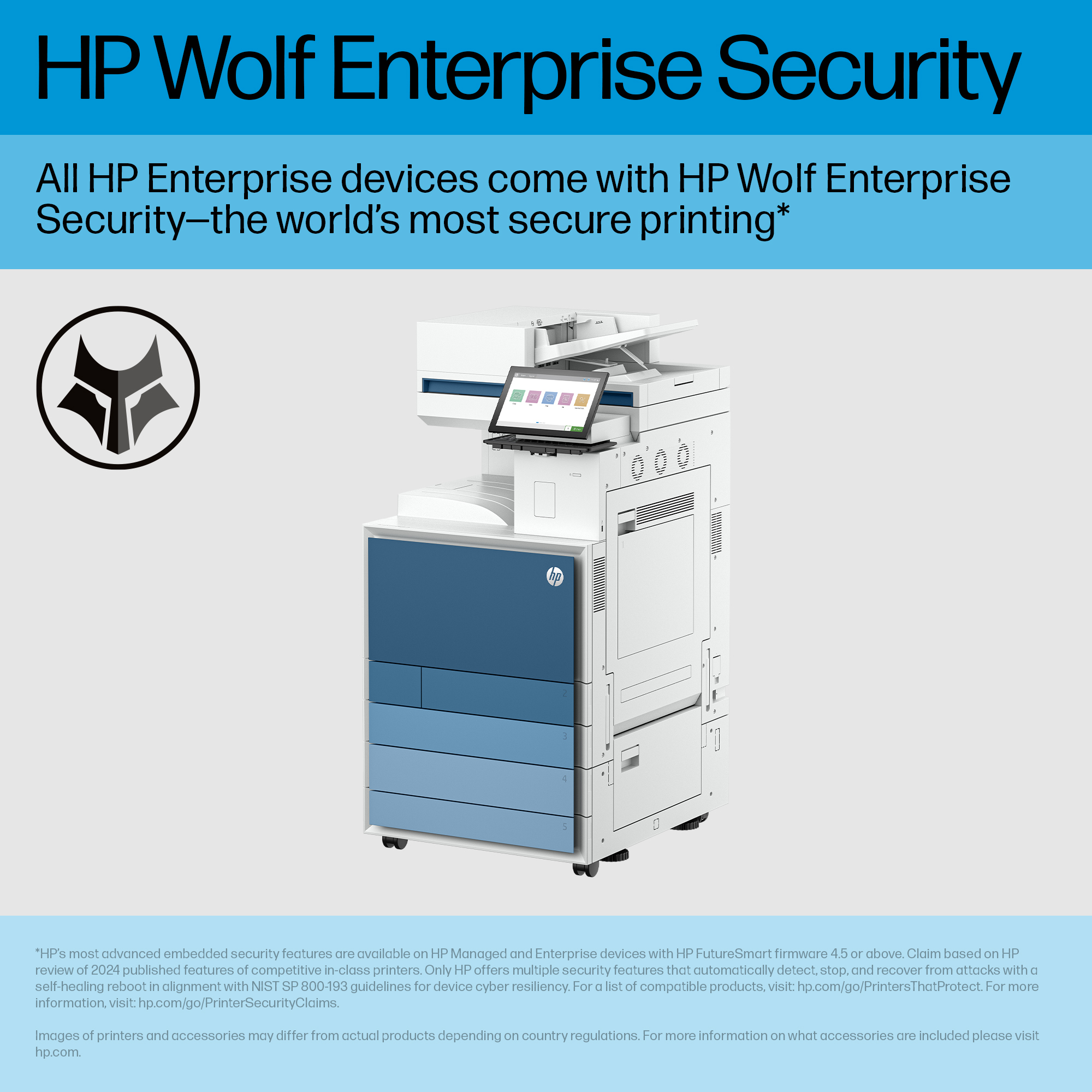HP Clr LaserJet Ent Flw MFP 8801z Prntr – image 9
