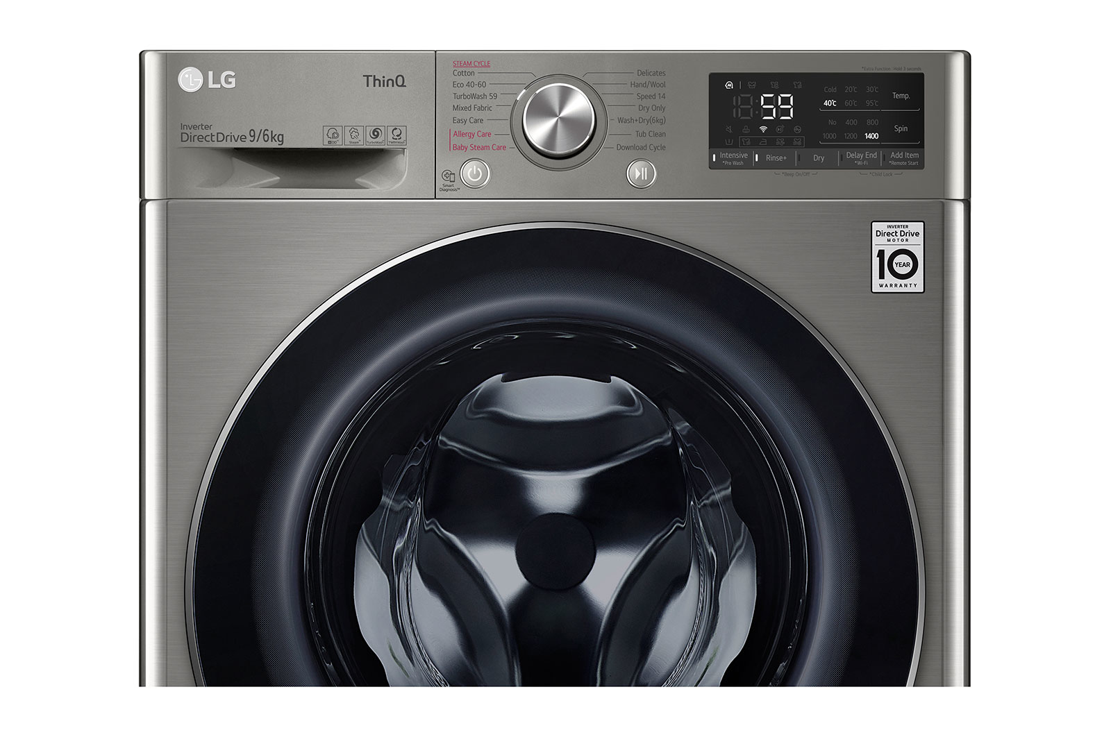 LG F4DV509S2TE washer dryer Freestanding Front-load Chrome – image 5