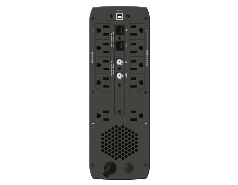 CDP BKU-1210AX 1200VA/720W Smart UPS AVR, 10 Outlets, 2 USB Charger port LCD, UL, FCC, E-Star 120 Vac – image 2
