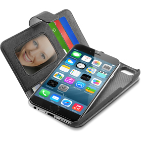 Cellularline WALLETUNIQIPH5MK mobile phone case Wallet case Black