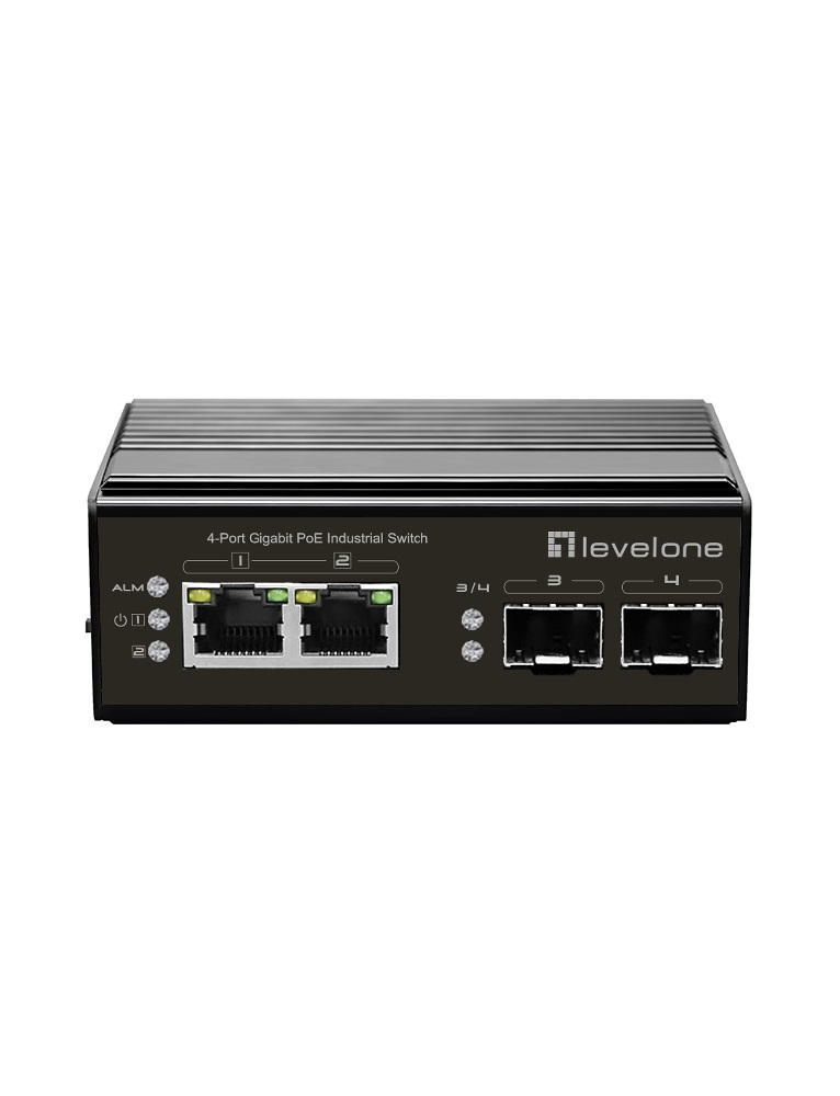 LevelOne IGP-0432 network switch Unmanaged Gigabit Ethernet (10/100/1000) Power over Ethernet (PoE) Black