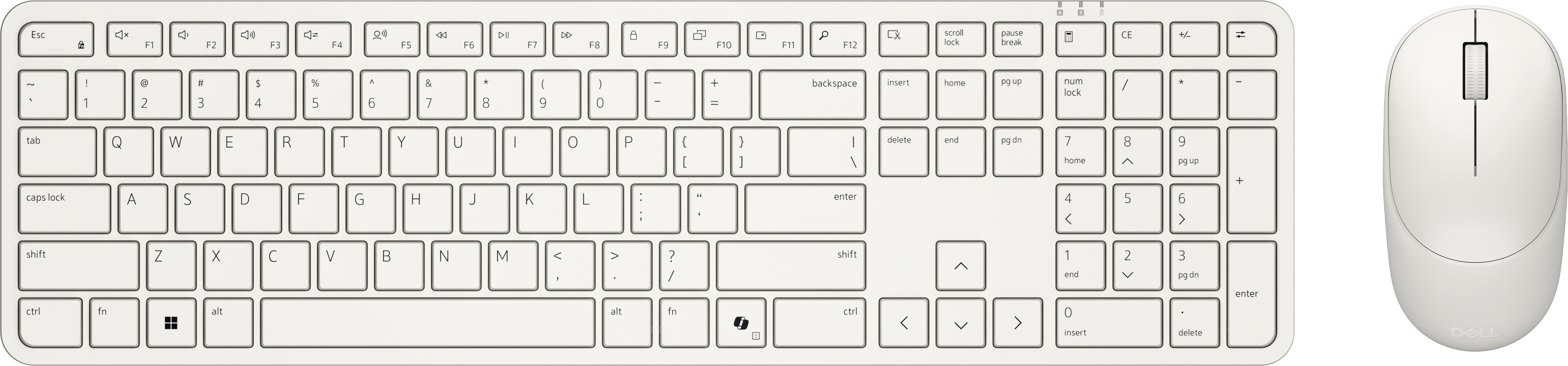 Dell Pro 5 Keyboard and Mouse - KM526 - UK (QWERTY) - Light Ash