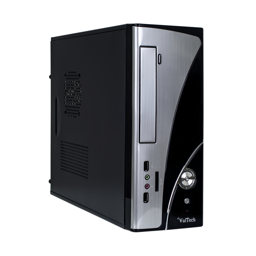 Vultech GS-2490 computer case Micro Tower Black, Silver