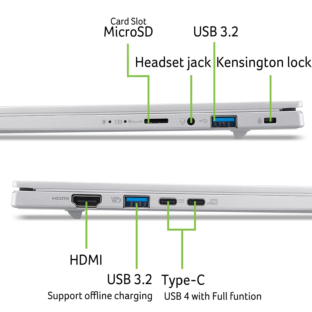 Acer Aspire 14 AI A14-61M-R89T Copilot+ PC AMD Ryzen™ AI 7 345 Laptop – image 2
