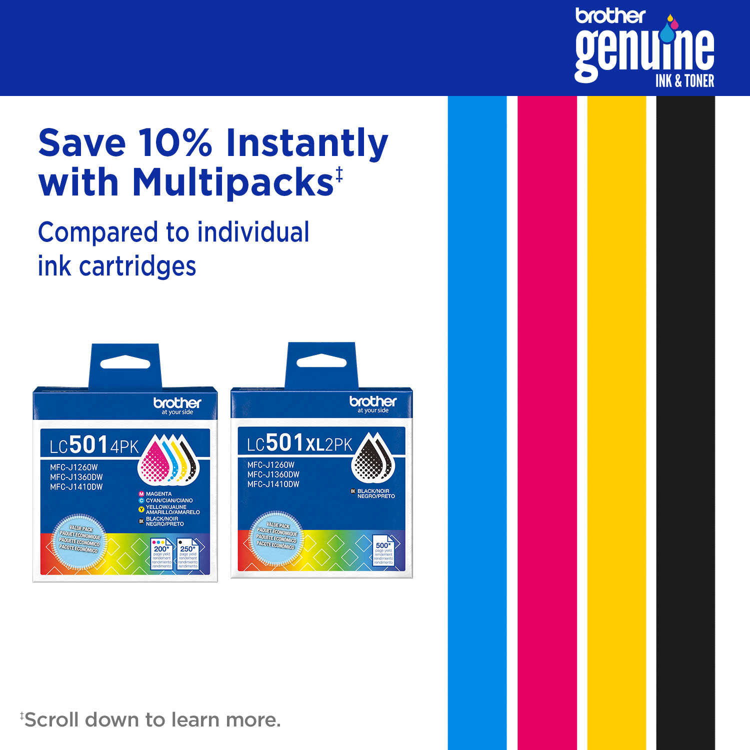 Brother LC5014PKS ink cartridge 4 pc(s) Original Standard Yield Black, Cyan, Magenta, Yellow – image 7
