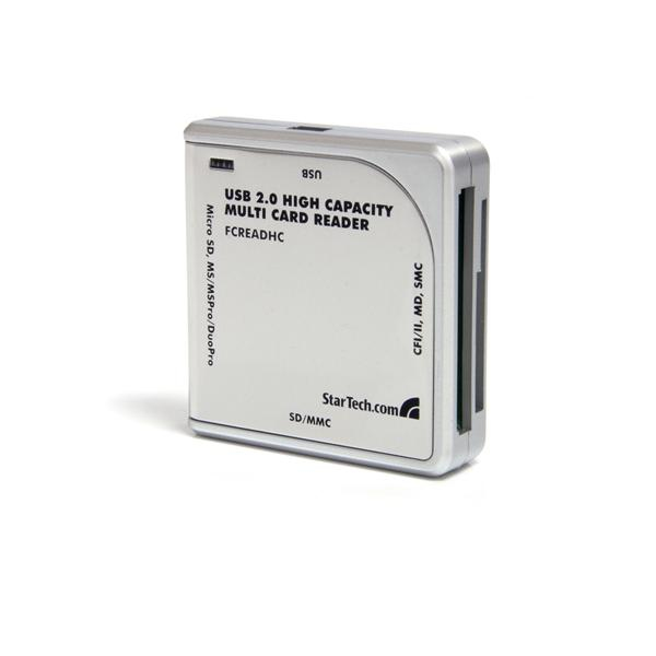 StarTech.com USB 2.0 High Capacity Multi media memory Card Reader - Card reader ( CF I, CF II, MS, MS PRO, Microdrive, MMC, SD, SM, MS Duo, MS PRO Duo, miniSD,