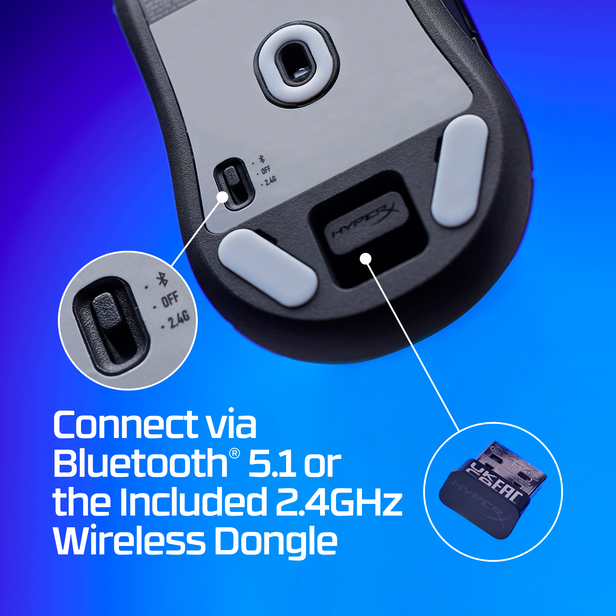 HyperX Pulsefire Haste 2 Mini Wireless Black Gaming Mouse – image 7