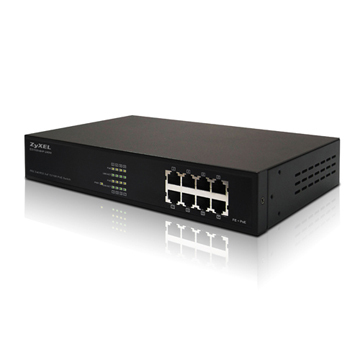 Zyxel ES1100-8HP-240W network switch Unmanaged Fast Ethernet (10/100) Power over Ethernet (PoE) Black