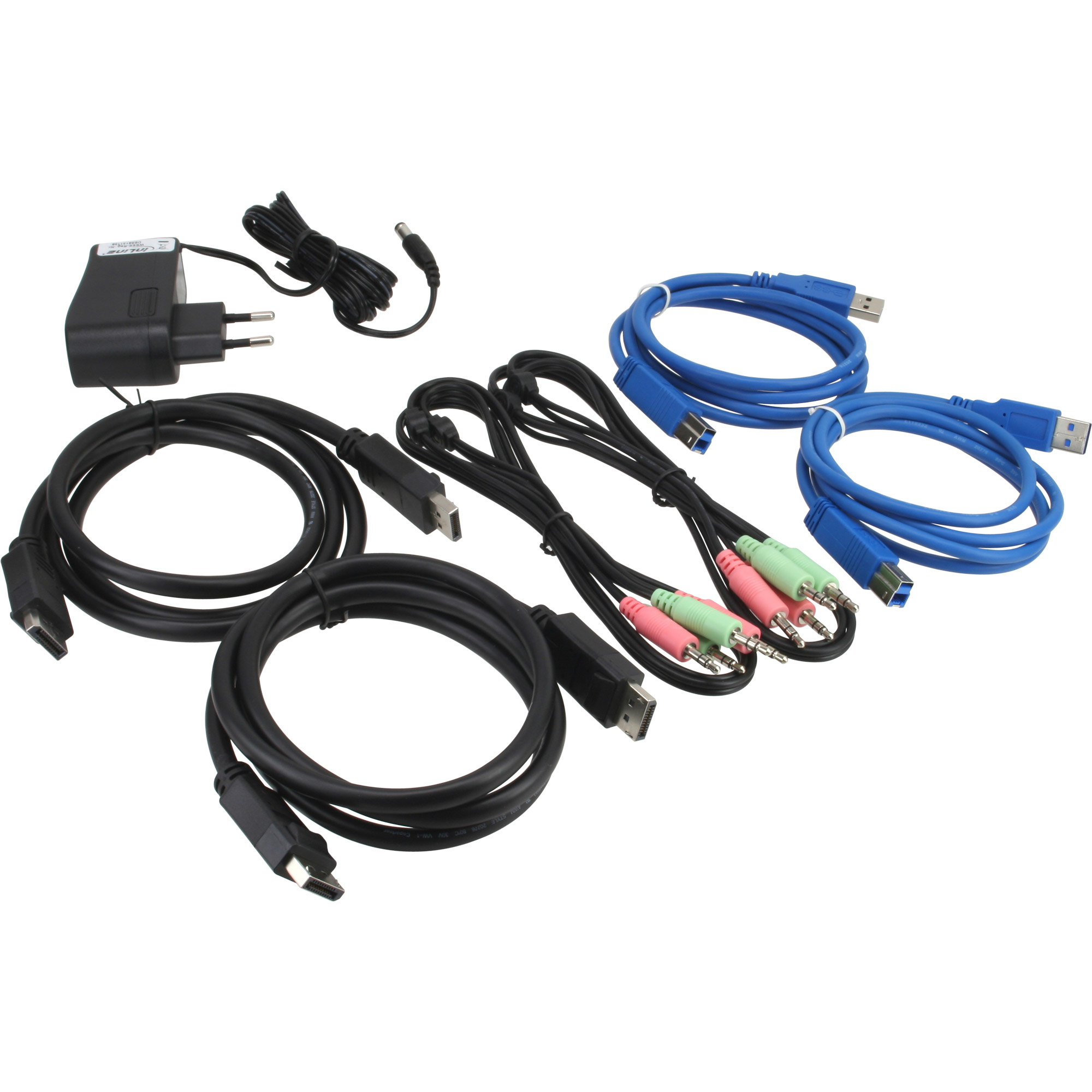 InLine Desktop KVM Switch 2 Port DisplayPort USB 3.0 Hub with Audio – image 4