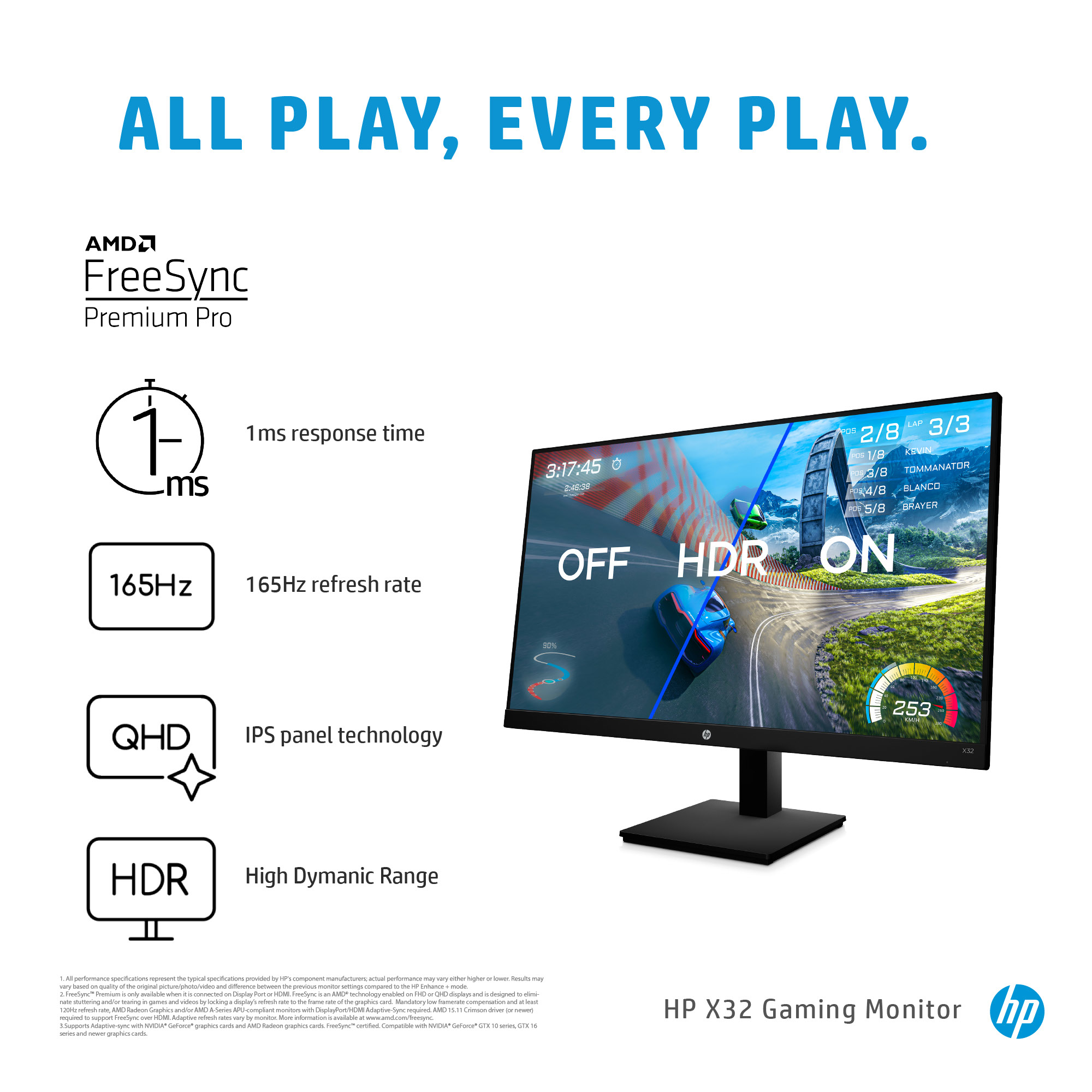 HP X32 QHD Gaming Monitor – image 8