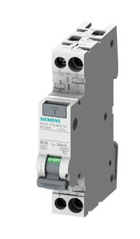 Siemens 5SV1316-7KK16 interruttore automatico Residual-current device with overcurrent protection (RCBO) Tipo A 1P+N
