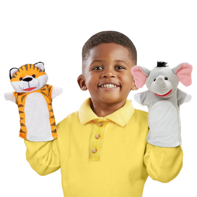 Resim Melissa & Doug Safari Buddies El Kuklası Seti (6 Adet)