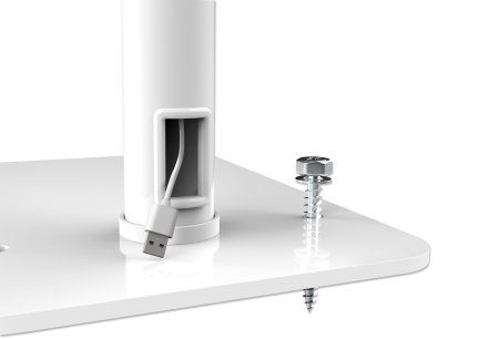 Manhattan Soporte tipo quiosco de sobremesa antirrobo para tablet e iPad, universal, rotación 360°, inclinación +20° a −110°, bloqueable, para tablets de 7,9" a 11", color blanco imagen 5