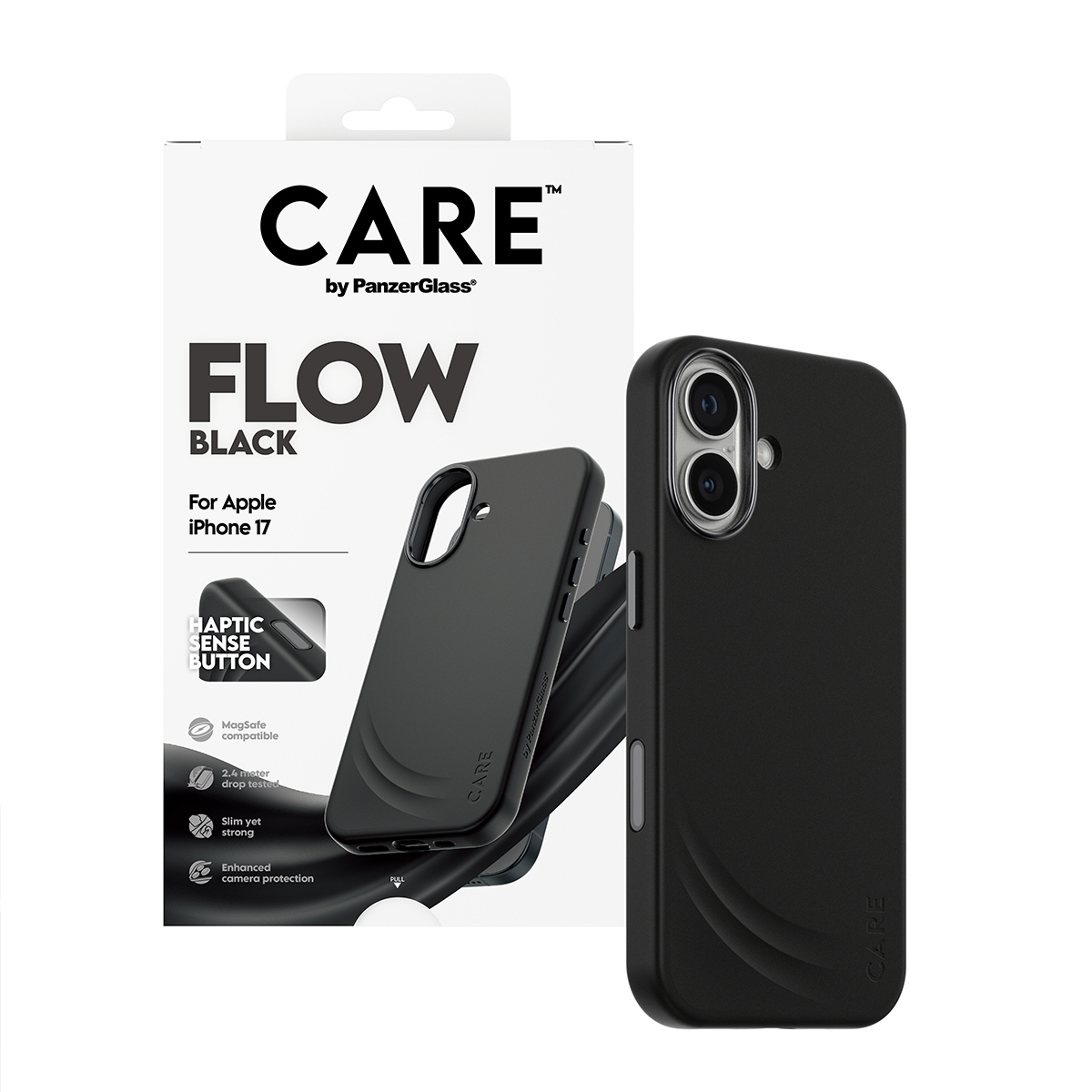 PanzerGlass CARE™ by PanzerGlass® Flow Case Black w. Haptic Button & MagSafe iPhone 17 – image 6
