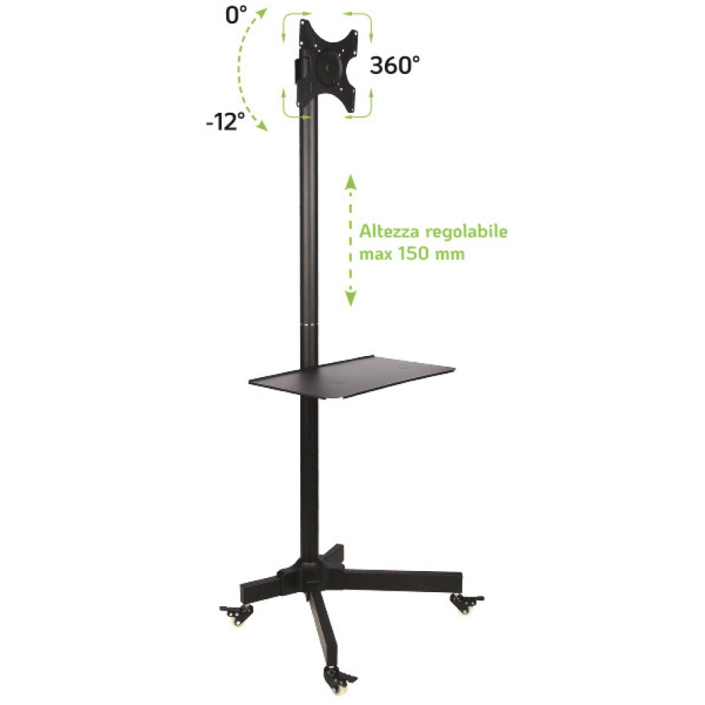 Techly Trolley Floor Stand LCD/LED/Plasma TV Stand – image 5