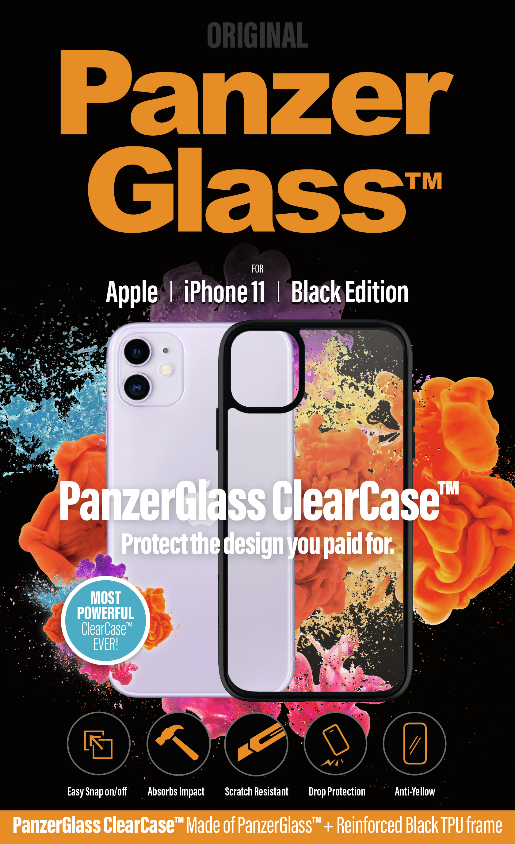 PanzerGlass ® ClearCase iPhone 11 | Black – image 3