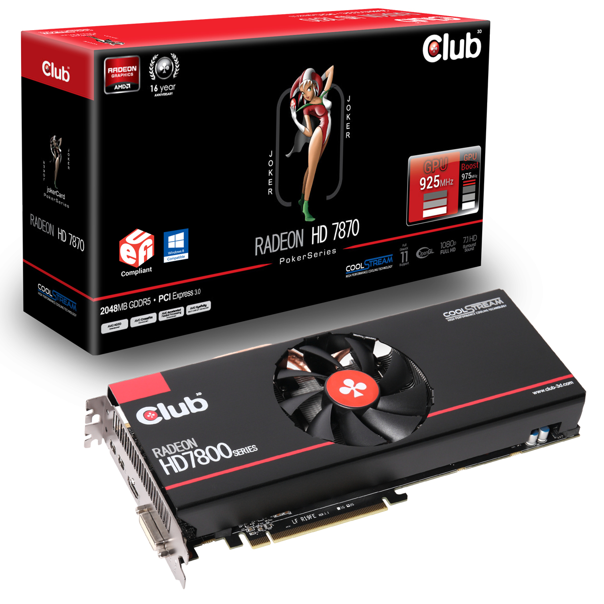 CLUB3D CGAX-7876XT graphics card AMD Radeon HD7870