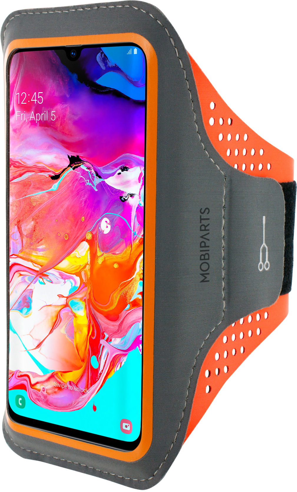 Mobiparts Comfort Fit Sport Armband Samsung Galaxy A70 (2019) Neon Orange