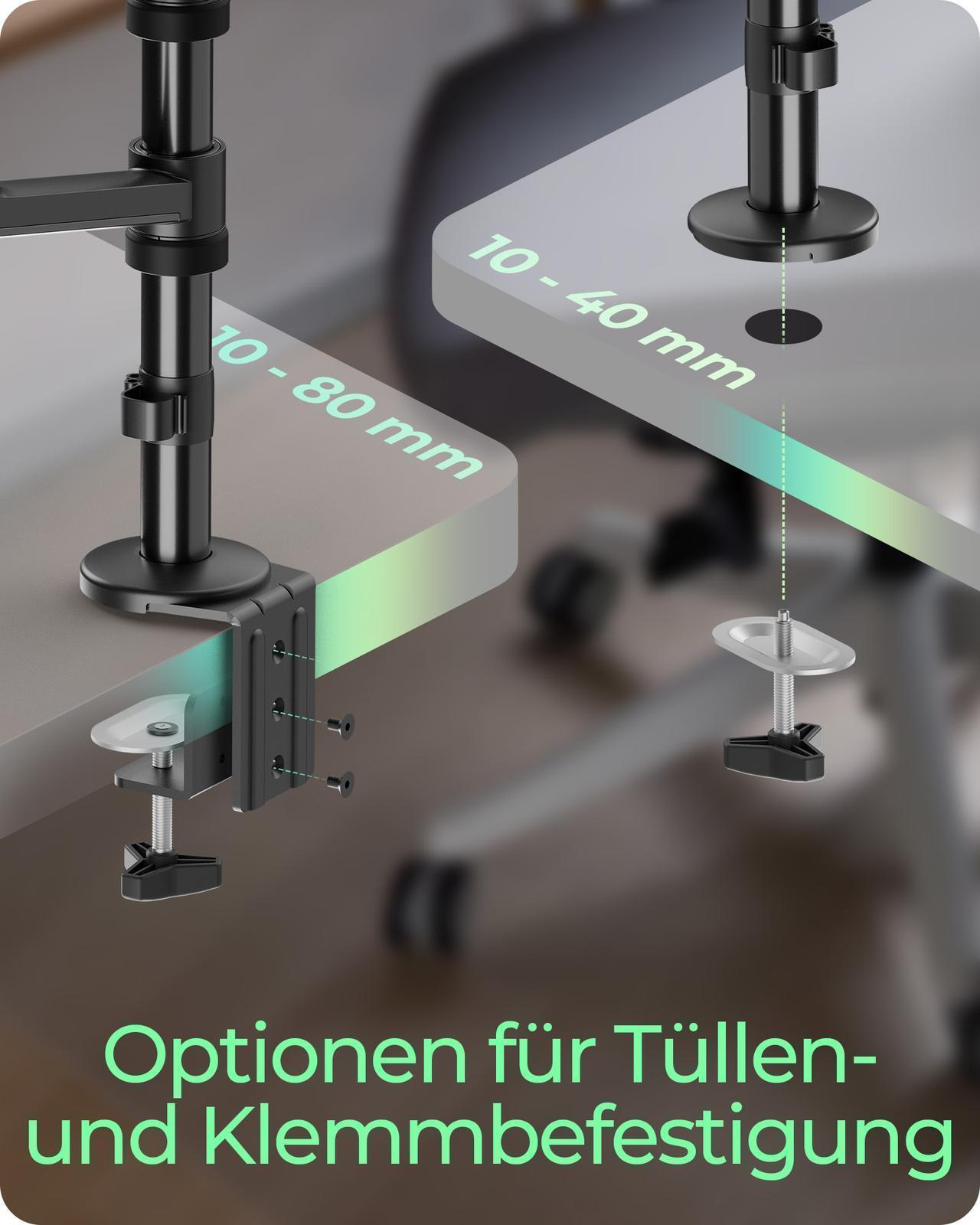Monitorständer IcyBox 1 Monitor bis zu 32/8kg Tischmontage